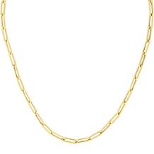 10K Gold Paperclip Link Chain Bracelet