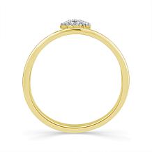 10K Yellow Gold 1/20ctw Diamond A Initial Ring