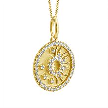 10K Yellow Gold 1/5ctw Diamond Round Fashion Pendant with Chain