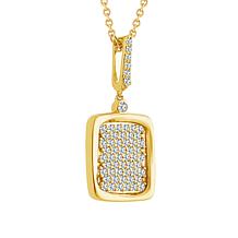 10K Yellow Gold 1/5ctw Pave' Diamond Fashion Pendant with Chain