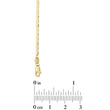 10K Yellow Gold Classic Mariner Anklet with Lobster Clasp