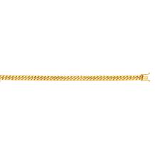 10K Yellow Gold Semi-Solid Classic Miami Cuban Bracelet with Box Clasp