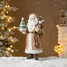 11.75" H Resin Christmas Santa Table Decor