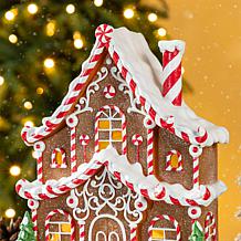 11.75"H Christmas Lighted Resin Village Table Decor