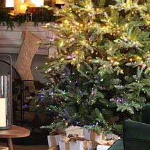 11ft Pre-Lit Green Full Fir Christmas Tree with Lights