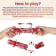 12-Pack Christmas Party Crackers with Snowflake Design