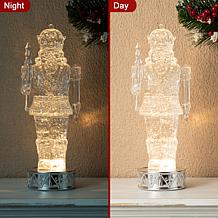 12.5" H Lighted Acrylic Crystal Nutcracker Figurine Water Globe