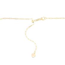 14K Gold Adjustable 22" Paperclip Chain