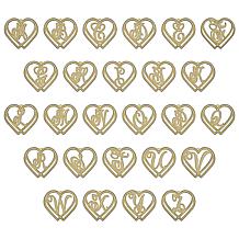 14K Gold-Plated "Entwined" Double Heart Initial Earrings