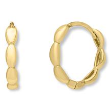 14K Gold Polished Hoop Earrings
