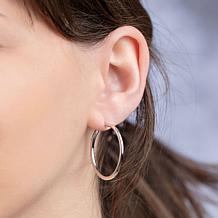 14K Polished Round Polished Tube Hoop Earrings