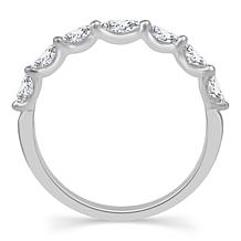 14K White Gold 1/4ctw Diamond Marquise Cut 7-Stone Anniversary Ring