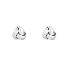 14K White Gold Polished Love Knot Stud Earrings