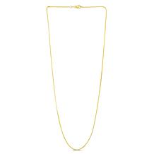 14K Yellow Gold Solid Round Box Chain Necklace - 18