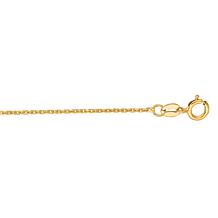 14K Yellow Gold 1.1mm Diamond-Cut Cable Chain Necklace - 24"