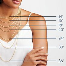 14K Yellow Gold 1.5mm Diamond-Cut Cable Chain Necklace - 16"