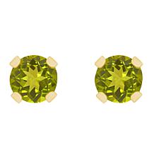14K Yellow Gold 3mm Round Gemstone Stud Earrings