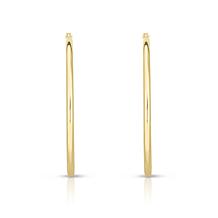 14K Yellow Gold 40mm Polished Hoop Earrings