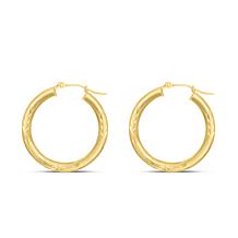 14K Yellow Gold Hoop Earring