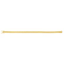 14K Yellow Gold Semi-Solid Miami Cuban Chain Box Clasp Bracelet - 8"