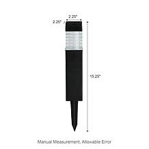 15.25"H Set of 6 Solar Powered Transparent Lens Pathway Stake Light