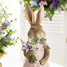 15.5" Easter Resin Bunny Table Decor