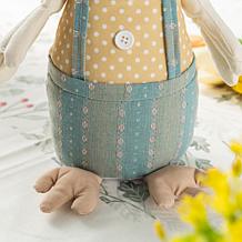 15.75" Easter Fabric Boy Duck Figurine