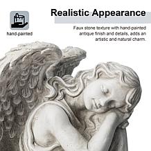 15"H MGO Sleeping Angel Garden Statue
