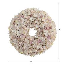 16" Hydrangea Artificial Wreath