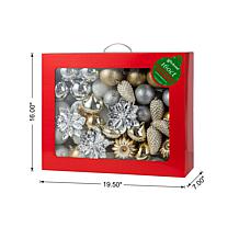 160ct Christmas Elegant Silver & Gold Deluxe Shatterproof Ornaments