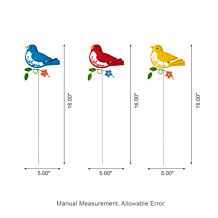 16"H Set of 3 Metal Bird Pick