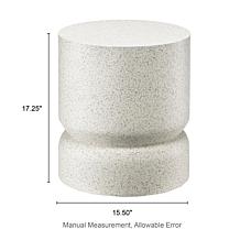 17.25"H MGO Faux Terrazzo Garden Stool, Planter Stand, or Accent Table