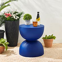 17.75"H Multi-functional MGO Cobalt Blue Stool, Plant Stand, or Table
