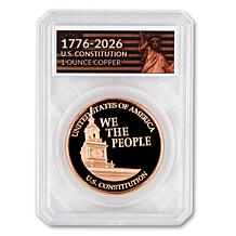 1776-2026 USA 250th Anniversary 1 oz. Copper Set of 5 Coins