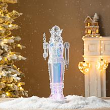 18" H Acrylic LED Color-Changing Lighted Tabletop Nutcracker