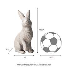 18"H MGO Sitting Rabbit Garden Statue