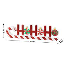 19" Wooden HOHOHO Candy Cane Table Decor