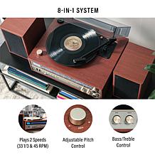1975T Record Player With Speakers - Walnut