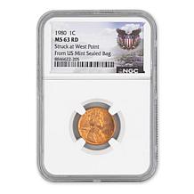 1979, 1980 and 1981 MS63 ICG Lincoln Cents - Struck at West Point M...