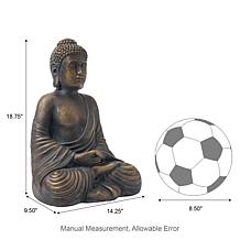 19"H MGO Meditating Buddha Statue