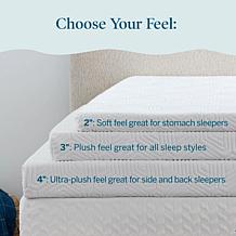 2” Lavender and Gel Memory Foam Mattress Topper, Queen