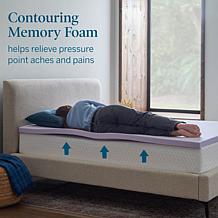 2” Lavender and Gel Memory Foam Mattress Topper, Queen