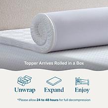 2” Lavender and Gel Memory Foam Mattress Topper, Twin