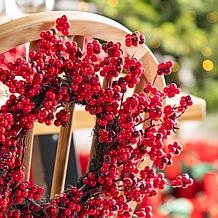 2-piece 14" Christmas Red Berries Wreaths