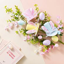 2-Piece 28" Easter Picks with Glitter Eggs and Bunny Accents