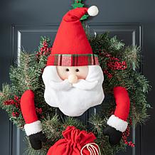 20“ H Christmas Fabric Santa Ornament
