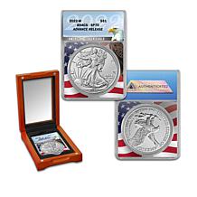 2022 SP70 ANACS Satin-Finish Advance Release Silver Eagle Dollar Coin