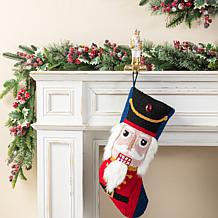 21" Nutcracker Hooked Christmas Stocking