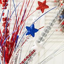21" Patriotic Table Tree with Red, White & Blue Stars