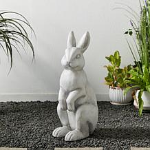 22.75"H MGO White Standing Rabbit Statue